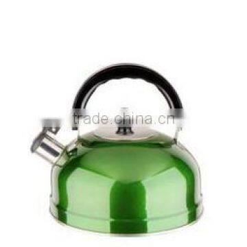 fashion green Stainless Steel water Kettle whistling kettle