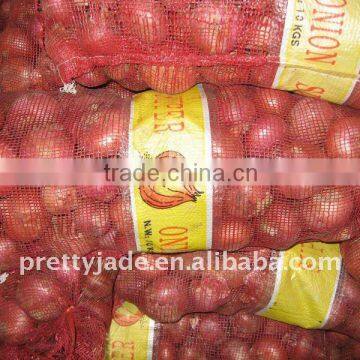 Chinese fresh red onion in mesh bag