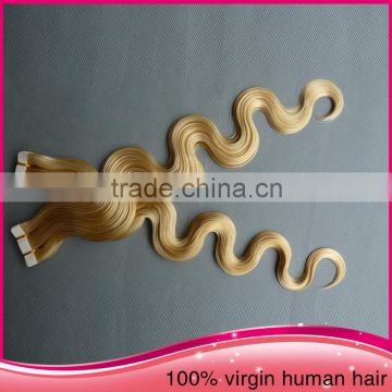 Alibaba Wholesale 8-30" Remy Straightr Brazilian Human Hair Pu/Tape Hair Extension