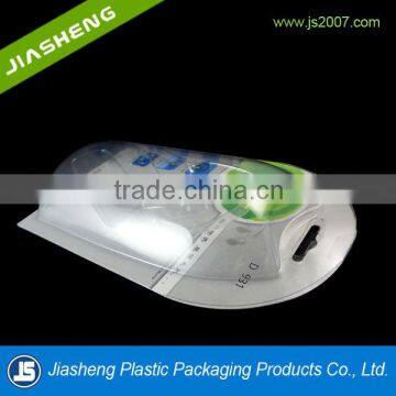 Clear labels for clamshell packaging