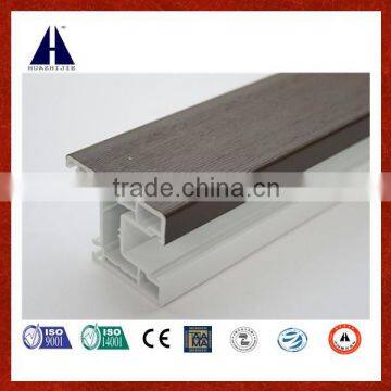 ASA Brown Co-extruded 92mm sliding upvc window profile with GB8814 standard