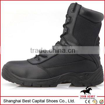 Top Quality Full Black Leather Tactical Boots Law Enforcement Police Footwear 2014