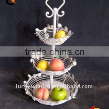 Ceramic Dish 3 Tiered Vintage Metal Plate Stands