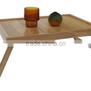 Wooden folding bed tray