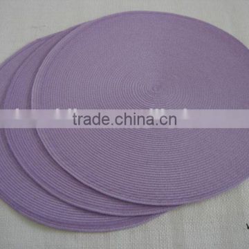 purple paper braid table mats