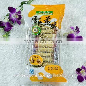 low price peanut flavor 150g crispy snow egg rolls wafer