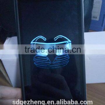 Creative Gifts el Wire Shutter Glasses Red Yellow Blue Pink Sound Active el Sunglasses for Christmas Party Wedding Decoration photo-4