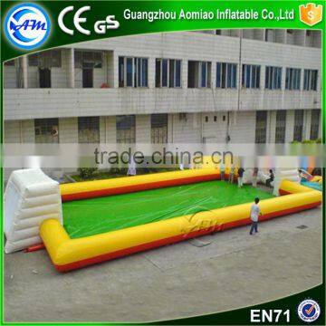 Outdoor inflatable soccer arena inflatable football soap game