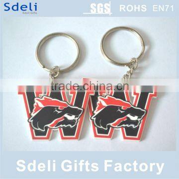 Factory made custom promotional soft pvc rubber key tag