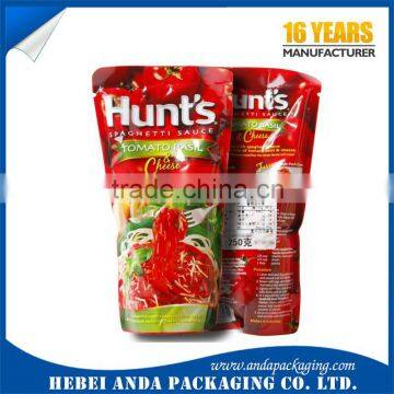 Tomato Sauce Packaging Plastic Bag, Dressing Packaging Stand up Pouch, Seasoning packaging Aluminum Foil Bags