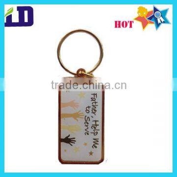 Epoxy printing metal keychain