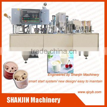 Good character fully-automated ice cream cup filling sealing machine