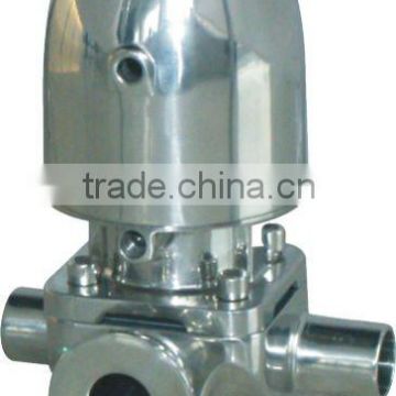 Pneumatic 3-way Diaphragm Valve, SS diaphragm valve