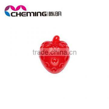 wholesale cheap loose colorful acrylic strawberry pendant bead