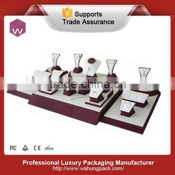 Wooden Luxury Jewelry Counter Display For Diamond Jewelry Showcase