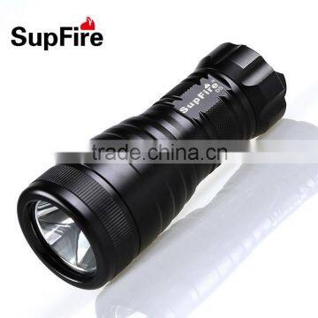 SupFire D5 professional diving torch light, XML U2 LED diving flashlight 1000lumen, use 3*AA batteries