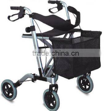 Rehabilitation Thera High end lightweight foldable aluminium ligh weight rollator walker 4 wheel folding rollator walker