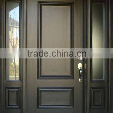 Wooden Main Safety Doors Design With Side Lite DJ-S8300ST