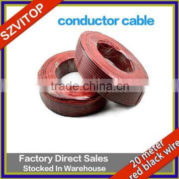 Wholesale 20 meters red black wire 22 gauge 2 conductor cable power cord monitor audio high quality