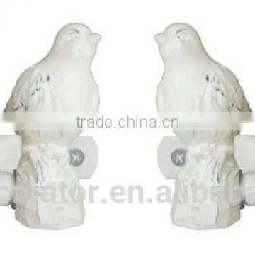 Great Creator Antique White Bird Curtain Rod Finials With Metal Hooks Curtain Tieback Hooks