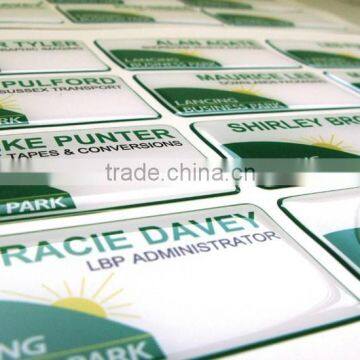 vinyl business Printed and resin domed name badges (M-EP313)                        
                                                Quality Choice