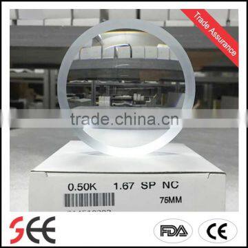 1.67 ASP S/F polycarbonate lens manufacturer ophthalmic lenses Semi-finsished
