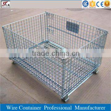 Folding Wire Mesh Container/ Stackable Storage Cage/ Metal Basket