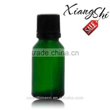 10ml green glass essential oil bottle with plastic white cap and inner