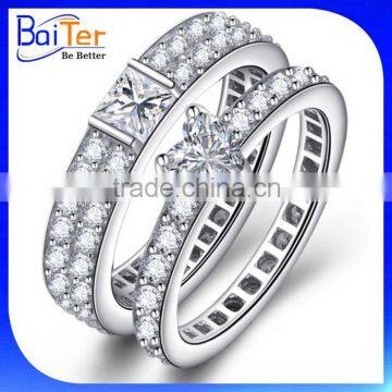 2016 Custom Diamond Engagement Ring 925 Silver Couple Ring, 925 Italian Silver Ring