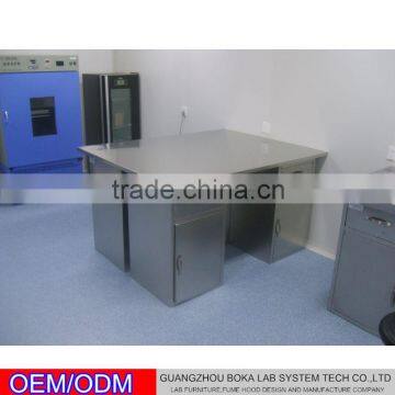 Microbiology stainless steel lab bench