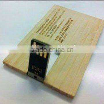 2014 new product wholesale wooden credit card usb flash drive free samples made in china