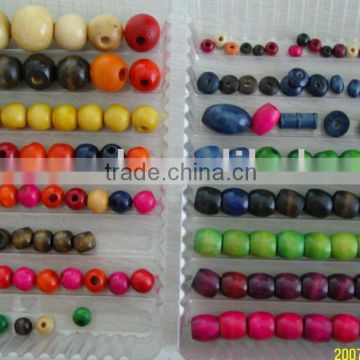 6mm to 25mm Colored Round Wood Bead for necklace