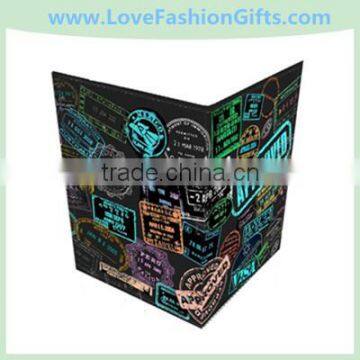 Visa Stamps BLACK -Passport Cover