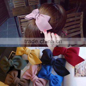 New Fashion Korean Big Bowknot Barrettes Hairclip Girls Hair Accessories for Women Headwear photo-2