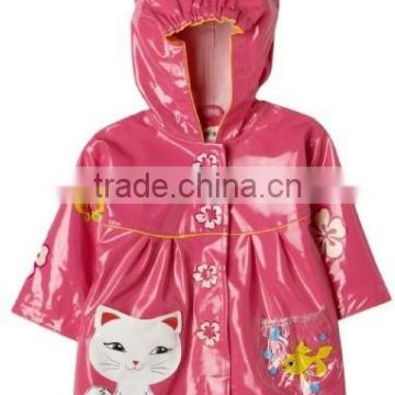 red waterproof PVC raincoat