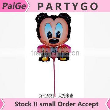 wholesale!14.5'' cartoon mouse Balloons sticks foil balloon