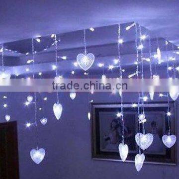 3.5M White 16 Hearts 100 LED String Fairy Holiday Lights For Party Xmas Wedding