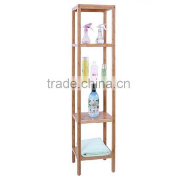 100% Natural Bamboo Bathroom Tower 5-Shelf Towel Storage Rack Shelving bathroom accessory