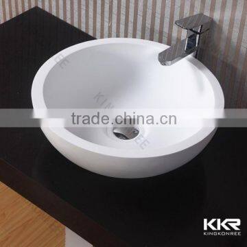 made in china bathroom free standing resin stone vanity sink