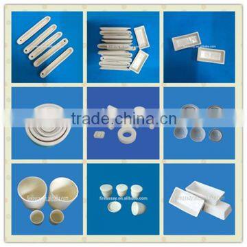 Fused alumina ceramic crucible Combustion Boat, ceramic plate substrate,ceramic rod