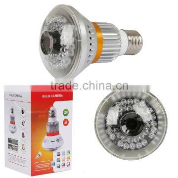 HD960P P2P IP network bulb camera WiFi/AP Bulb light camera using 36pcs IR leds 940NM
