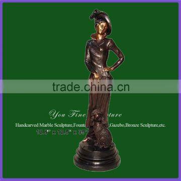 Modern Garden Lady West Bronze Sculpture