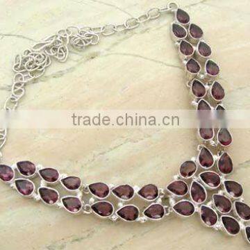 .925 Sterling Silver Necklace Jewelry Wholesale Jewellery With Amethyst Jewelry