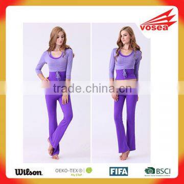 fashion two pieces long sleeve women yoga wear