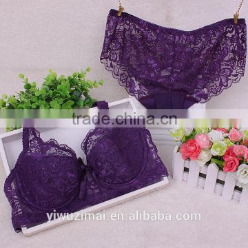 2016 Full Lace Bra And Panties Set Thin Cup Women's Underwear sexy Lingerie                        
                                                Quality Choice