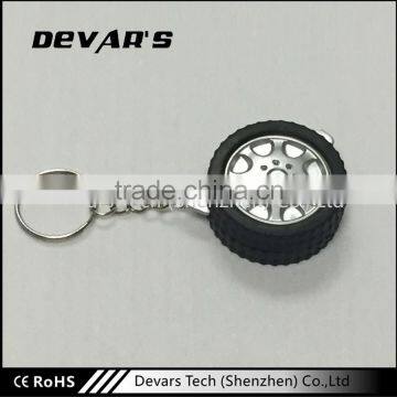 Promotional unique design projector wheel tire shape keychain for gift