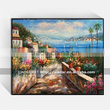 Shu1905 Landscape paris street palette knife mediterranean oil painting decor art