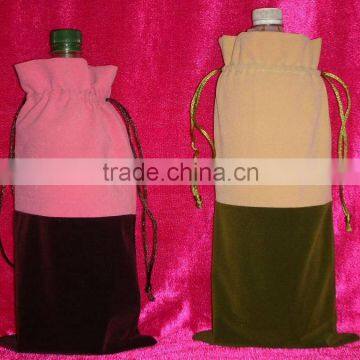 Velvet wine bottle pouches