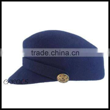 Plain Pattern Wool Felt Jazz Hat for Ladies Ivy Cap With Logo Hat photo-2