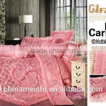  China manufacturer 40s rayon silk jacquard bedding set